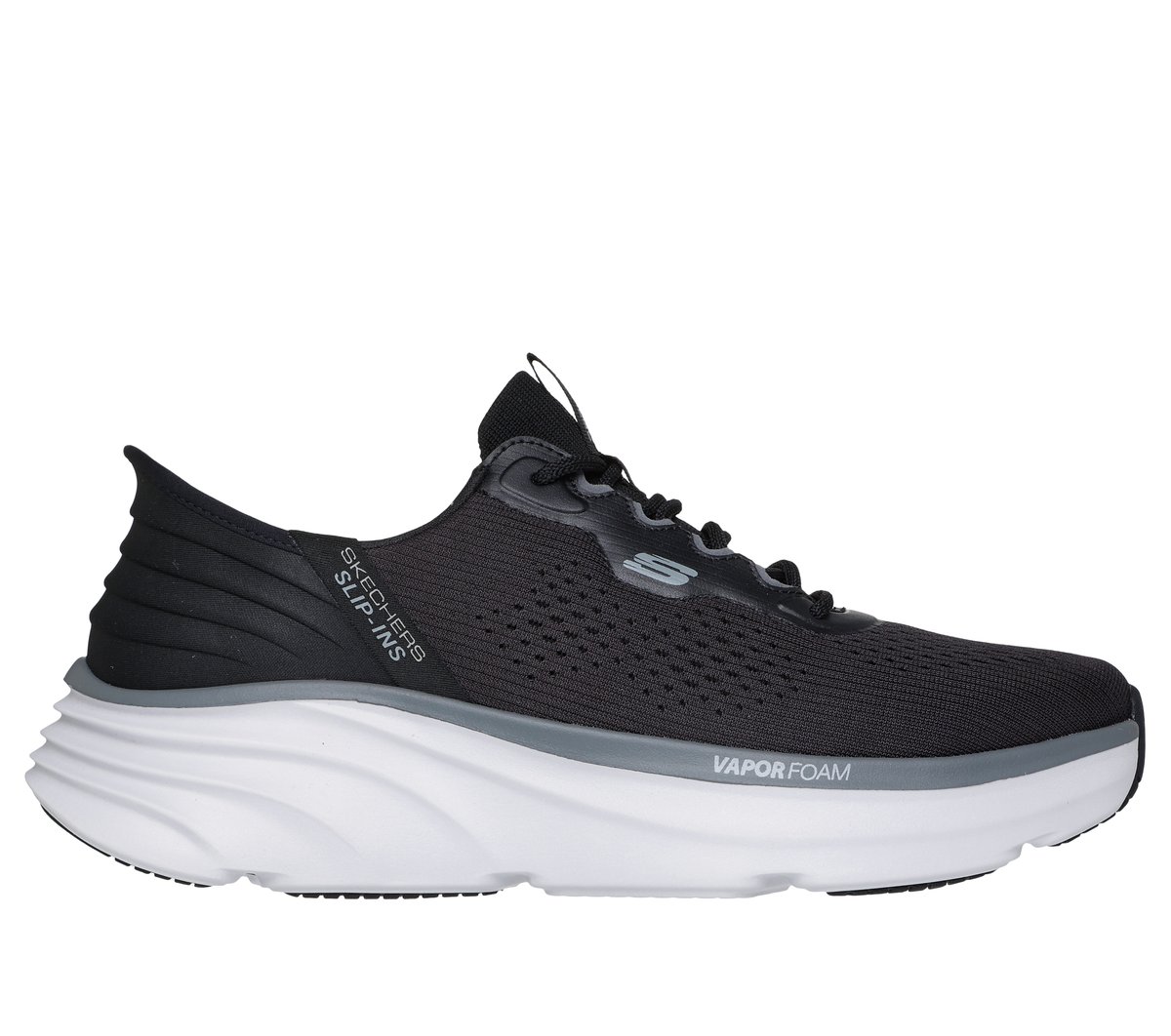 Skechers Slip-ins Relaxed Fit: D'Lux Vapor en Negro/Marengo, talla 40, Vegan