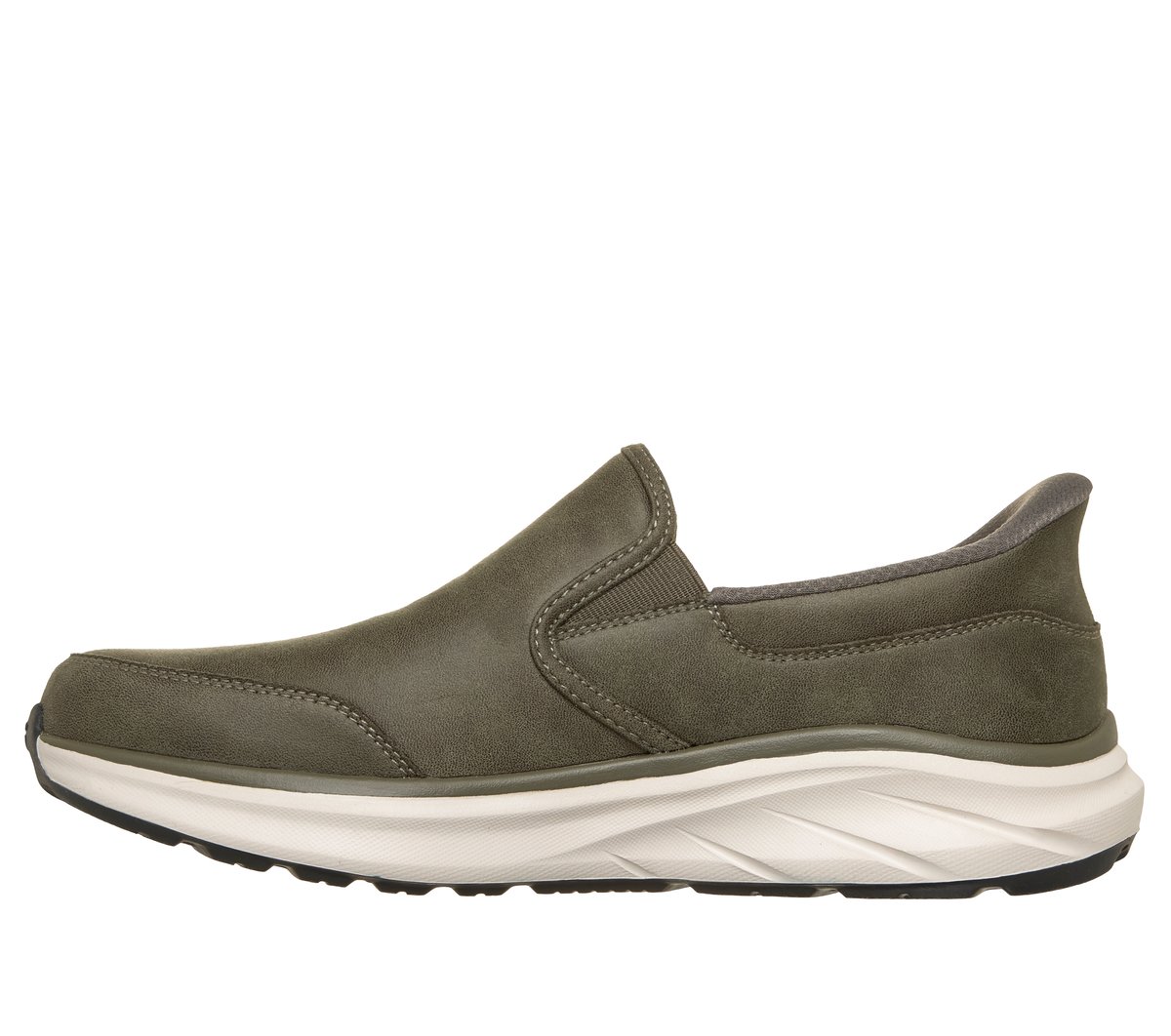 Skechers Slip-ins Relaxed Fit: Equalizer 6.0 - Zorlo Chaussures Moyen Width en Olive, Vegan, Lavable en machine