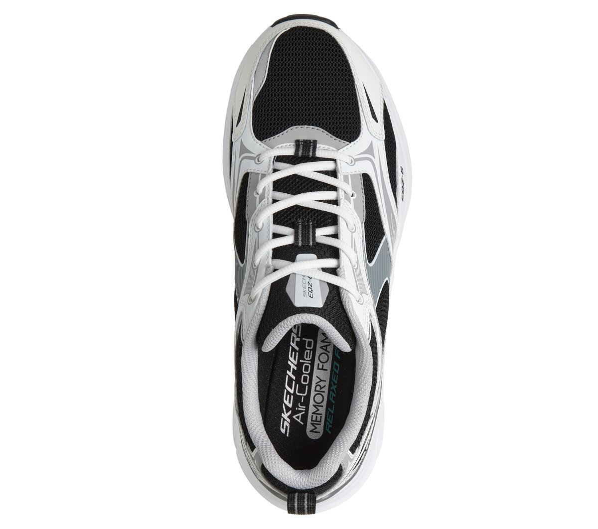 Skechers Relaxed Fit: Equalizer 6.0 -Swanzer Chaussures Moyen Width en Blanc/Noir, Vegan