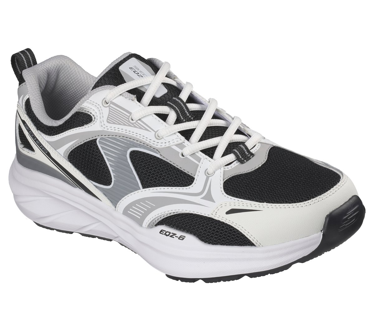 Skechers Relaxed Fit: Equalizer 6.0 -Swanzer Chaussures Moyen Width en Blanc/Noir, Vegan