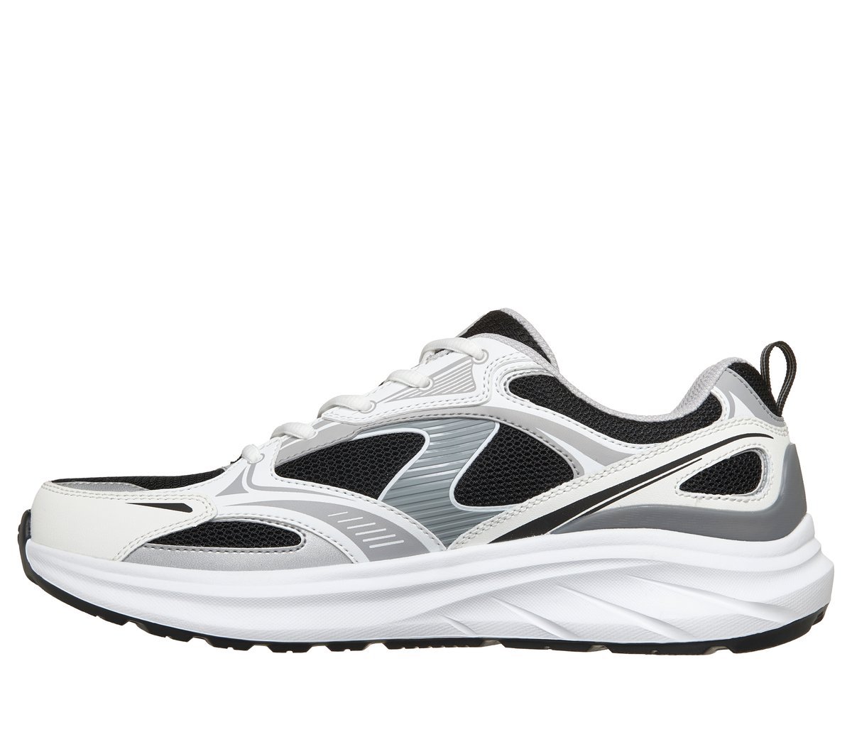 Skechers Relaxed Fit: Equalizer 6.0 -Swanzer Chaussures Moyen Width en Blanc/Noir, Vegan