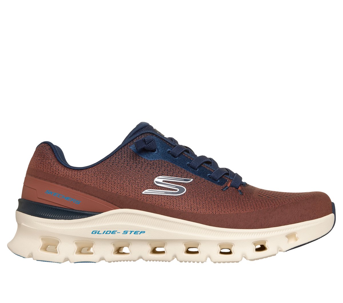 Skechers Glide-Step Pro - Waverra en Naranja/Navy, talla 39.5, Vegan