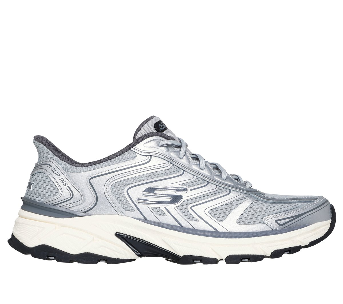 Skechers Slip-ins: Stamina Sport en Plata/Gris, talla 41