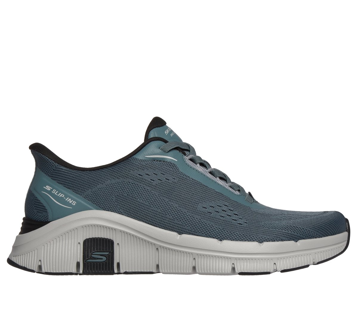 Skechers Slip-in Relaxed Fit: Flex - Zayder en Gris Pizarra, talla 40, Vegan