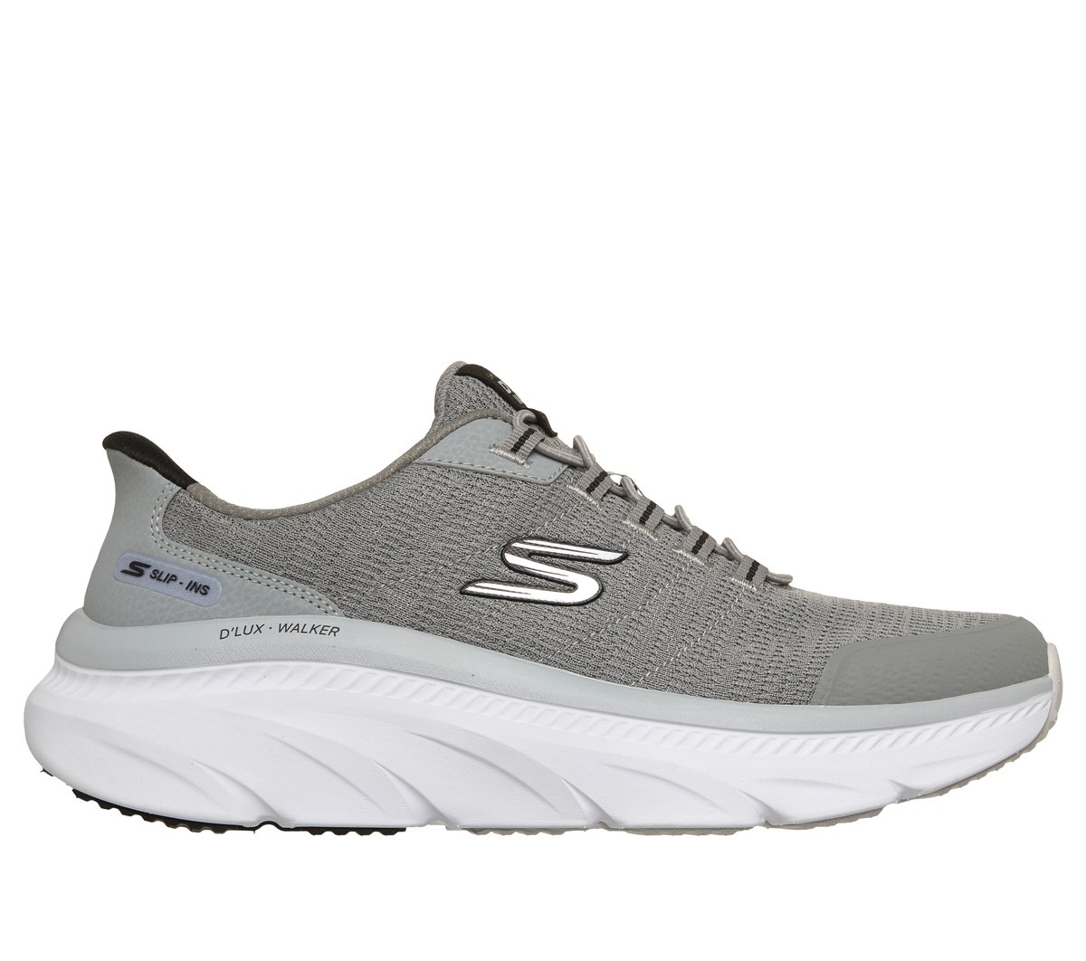 Skechers Slip-ins Relaxed Fit: D'Lux Walker 3.0 - Drevven en Gris/Negro, talla 39.5