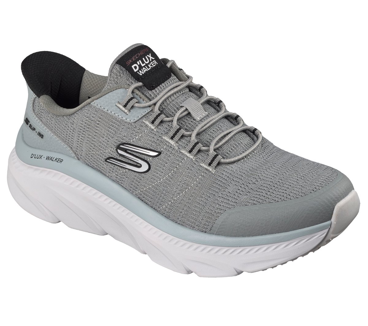 Skechers Slip-ins Relaxed Fit: D'Lux Walker 3.0 - Drevven Chaussures Moyen Width en Gris/Noir, Lavable en machine