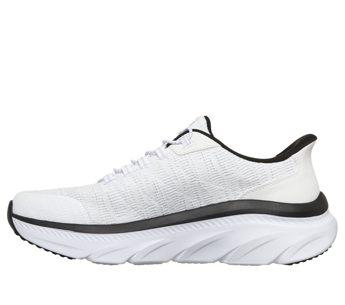Skechers Slip-ins Relaxed Fit: D'Lux Walker 3.0 - Drevven Chaussures Moyen Width en Blanc/Noir, Lavable en machine
