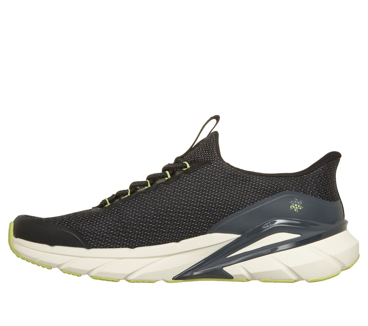 Skechers Slip-ins: Skech Cage - Covra Chaussures Moyen Width en Noir/Vert-Lime, Vegan