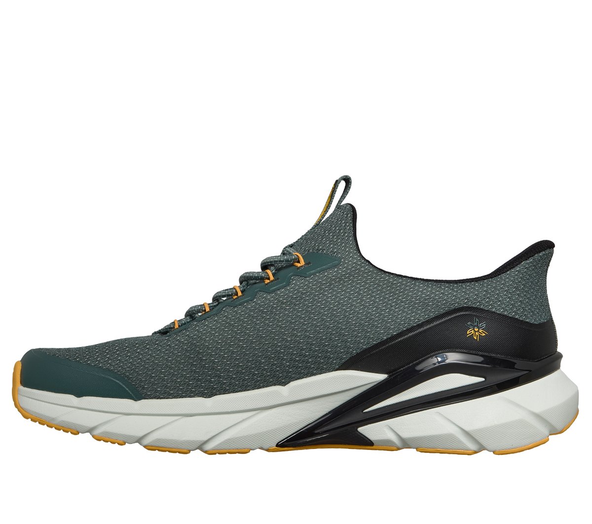 Skechers Slip-ins: Skech Cage - Covra Chaussures Moyen Width en Gris/Jaune, Vegan