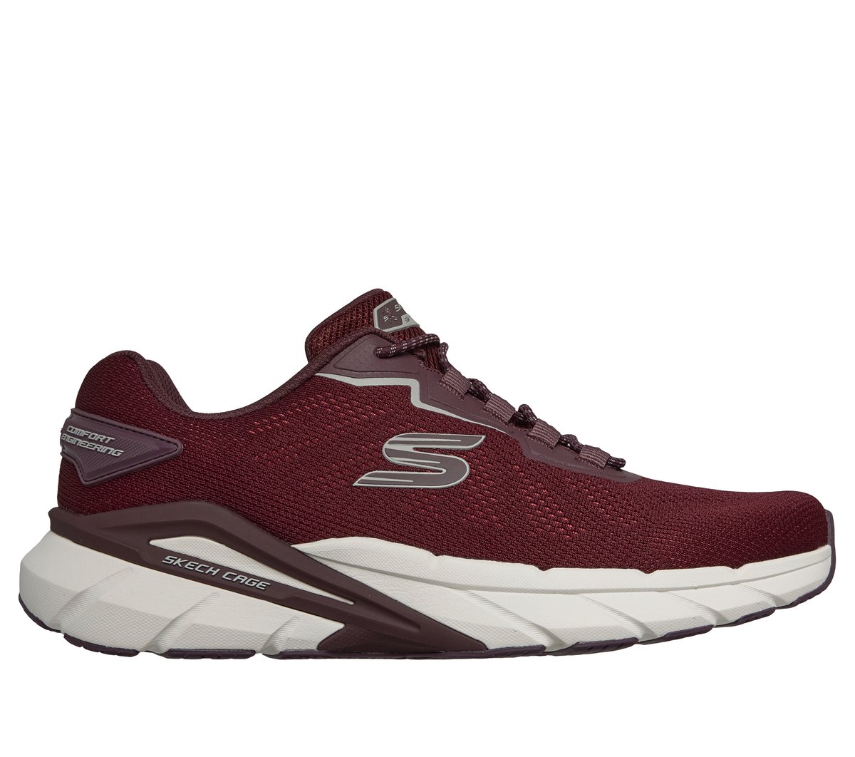 Skechers Skechers Men's Skech Cage - Kariv Sneaker in Burgundy, Size 7.5 | Textile/Synthetic, Vegan, Machine Washable