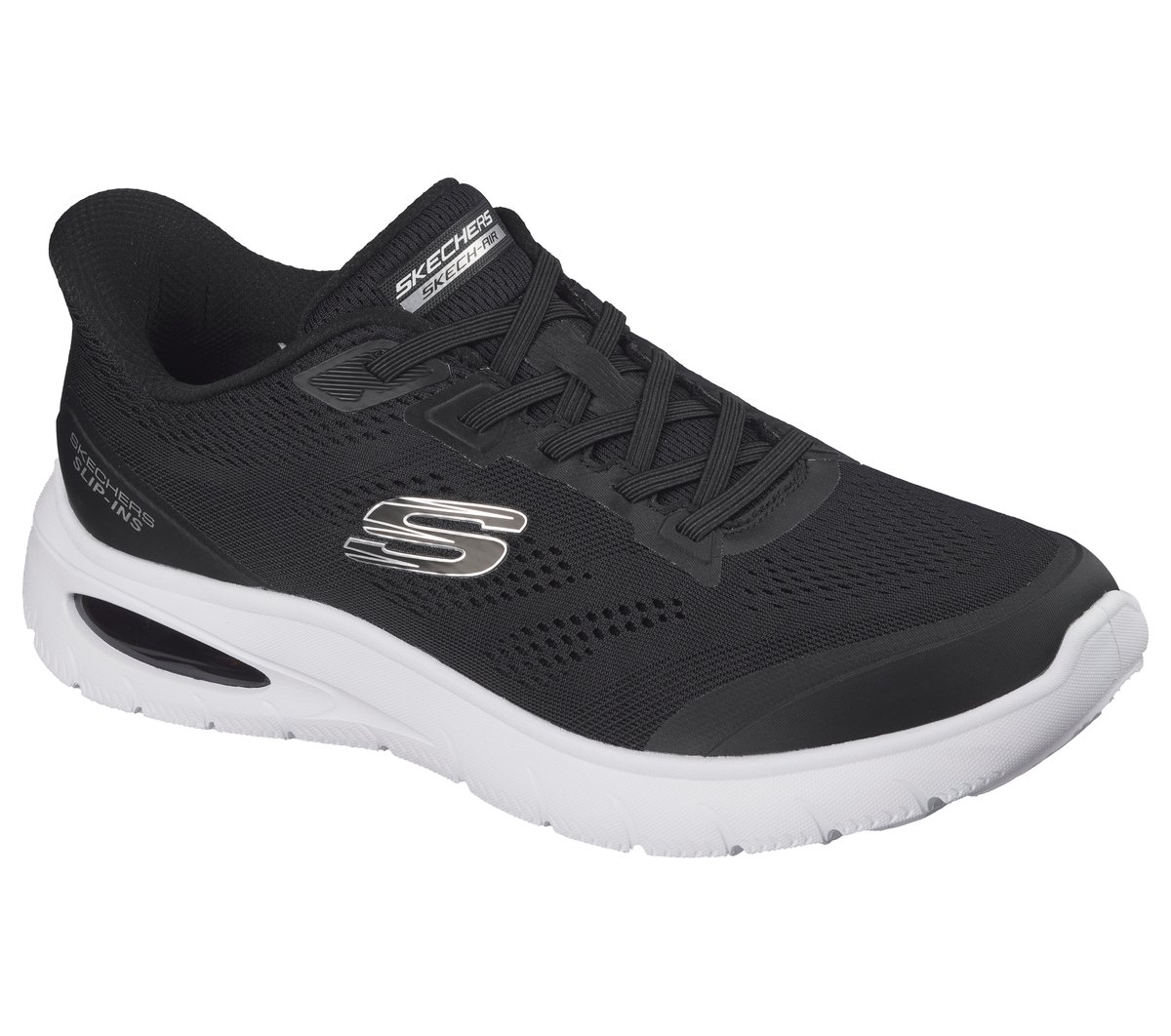 Skechers Slip-ins: Skech-AirSummits Chaussures Moyen Width en Noir/Blanc, Vegan, Lavable en machine