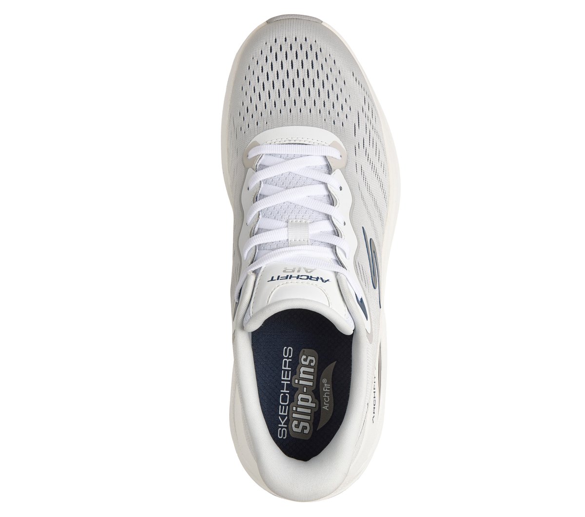 Skechers Uomo Slip-Ins: Arch Fit Skech-Air - Zoryn Sneaker In Bianco/Blu Navy Blue, Taglia 47.5, Vegan - 2