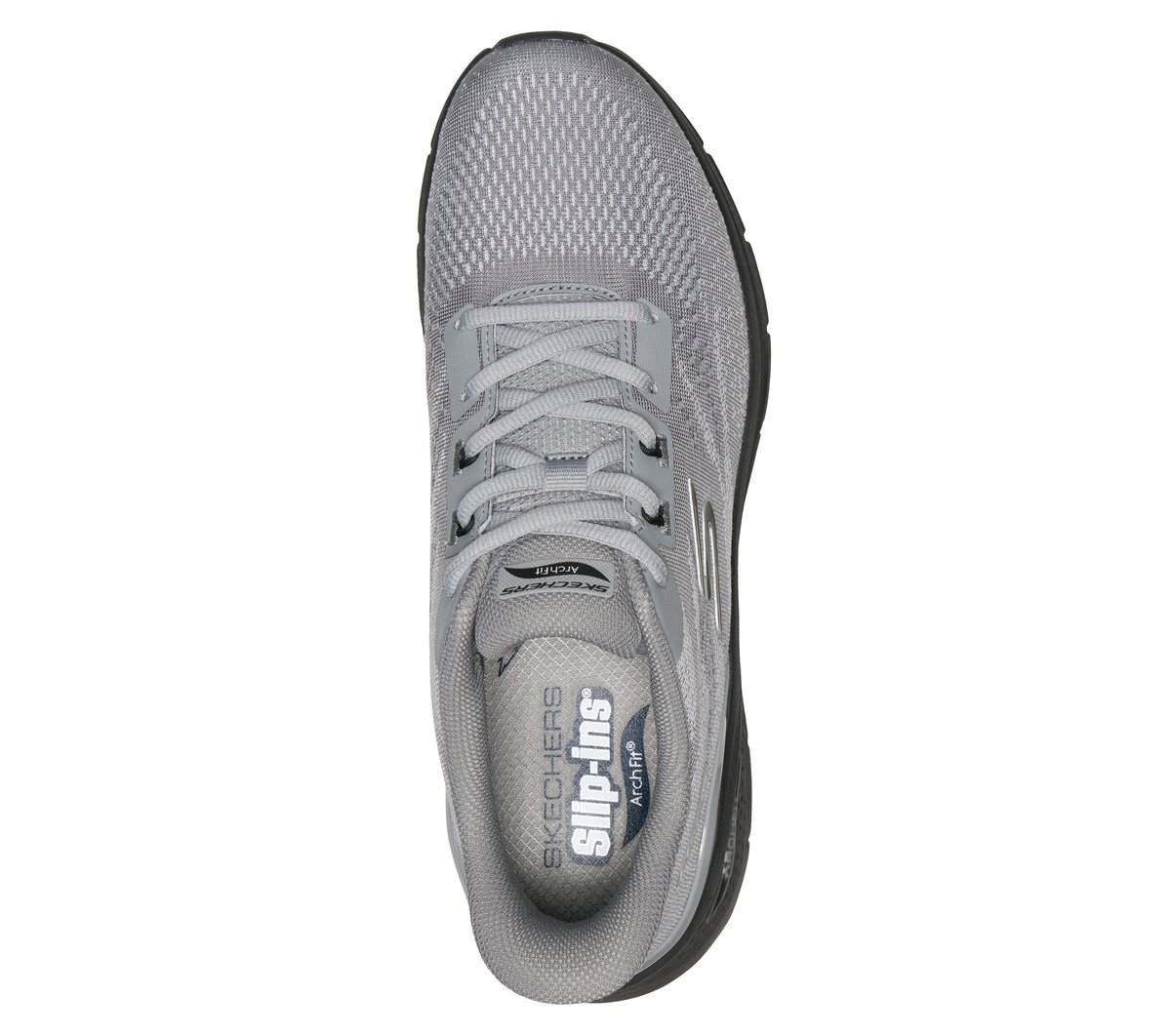 Skechers Slip-ins: Arch Fit 3.0 Chaussures Moyen Width en Gris/Noir, Vegan, Lavable en machine