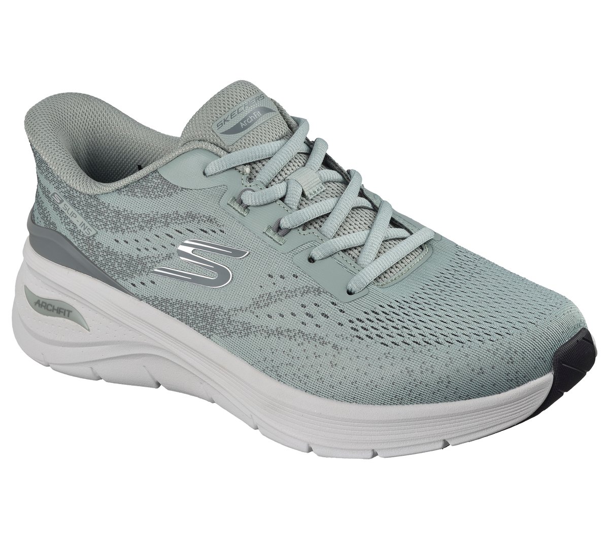Skechers Slip-ins: Arch Fit 3.0 Chaussures Moyen Width en Vert Sauge, Vegan, Lavable en machine