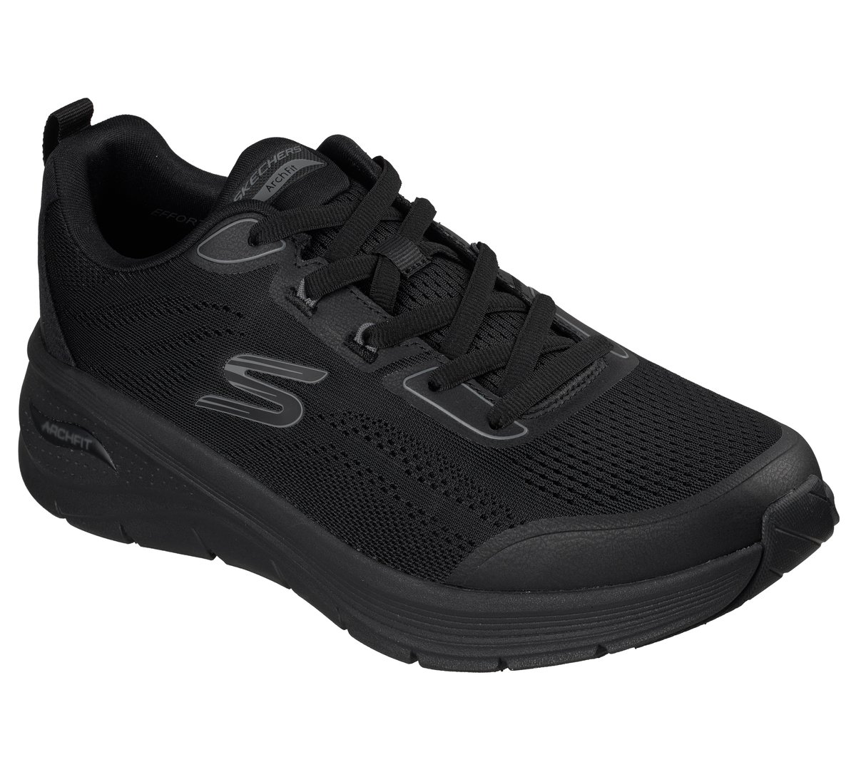 Skechers Arch Fit 3.0 - Prawsper Chaussures Moyen Width en Noir, Vegan, Lavable en machine