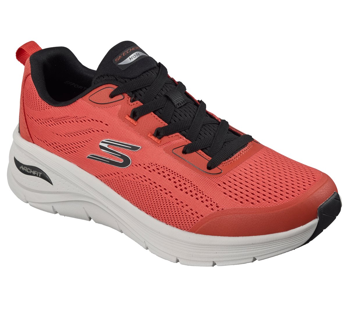 Skechers Arch Fit 3.0 - Prawsper Chaussures Moyen Width en Orange/Noir, Vegan, Lavable en machine