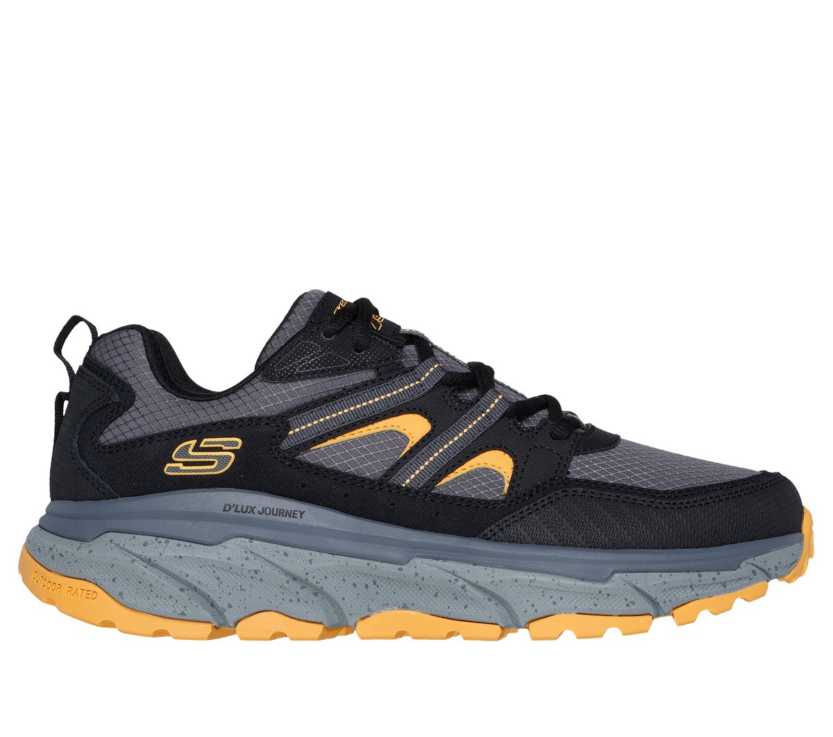 Skechers Relaxed Fit: D'Lux Journey en Negro/Amarillo, talla 42