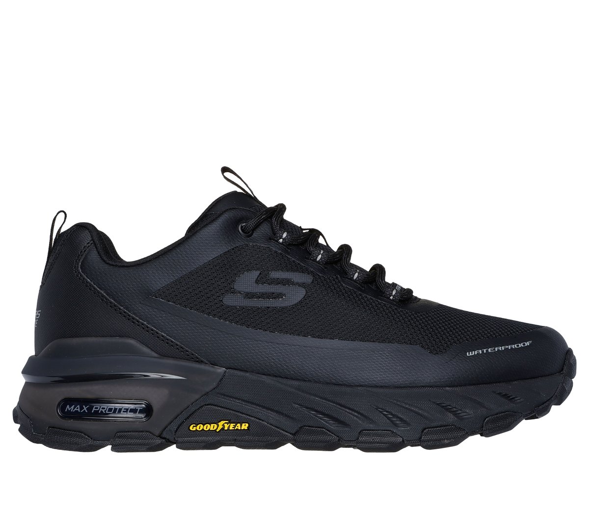 Skechers Max Protect - Fast Track en Negro, talla 45.5, Vegan