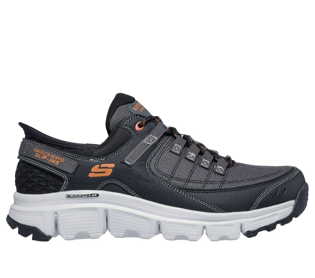 Skechers Slip-ins: Summits All-Terrain en Gris/Naranja, talla 45.5