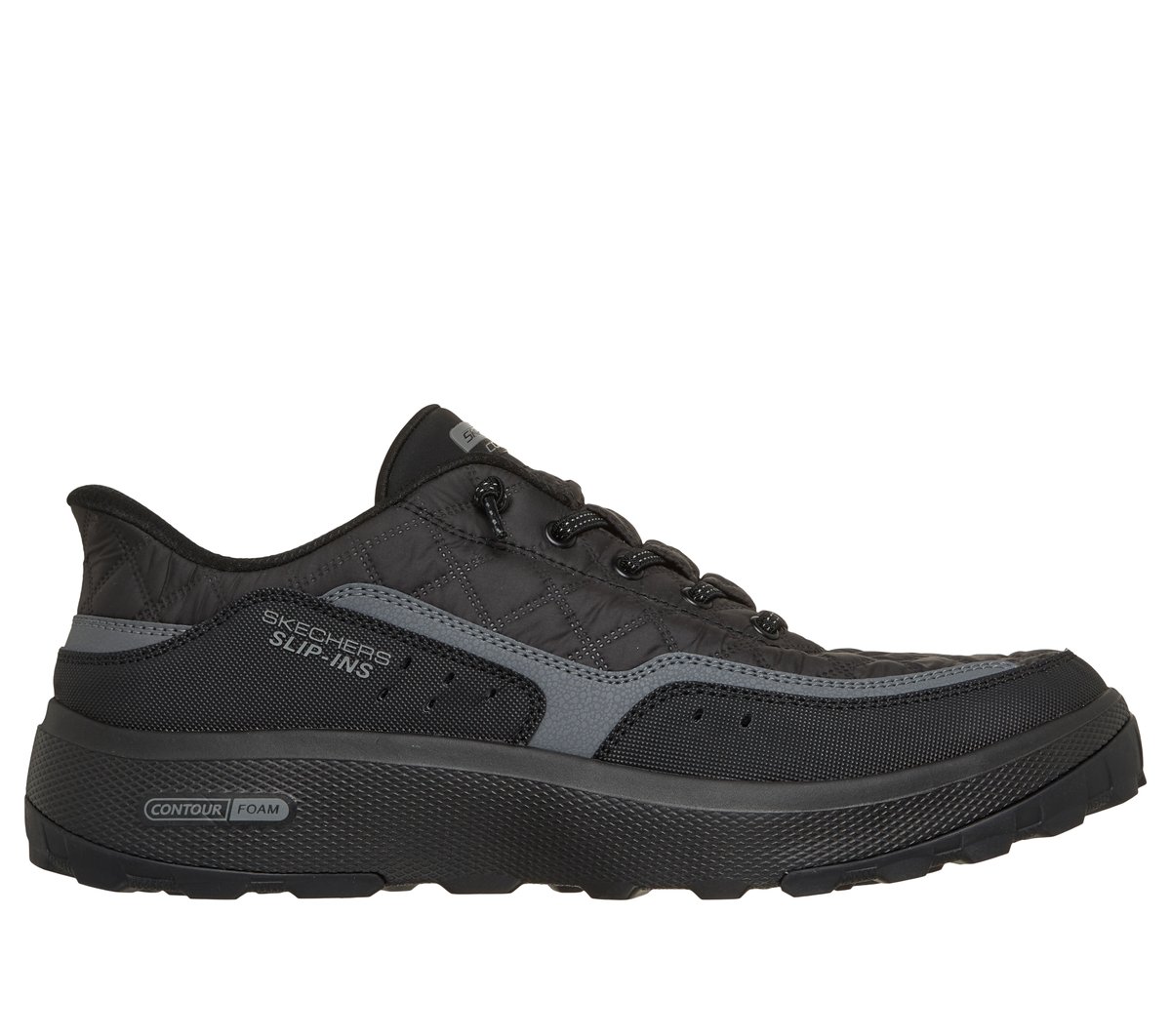 Skechers Slip-ins Relaxed Fit: Urban Explore - Cozy Fit en Negro/Marengo, talla 39.5