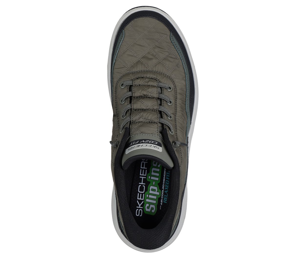 Skechers Slip-ins Relaxed Fit: Urban Explore - Cozy Fit Chaussures Moyen Width en Olive, Lavable en machine