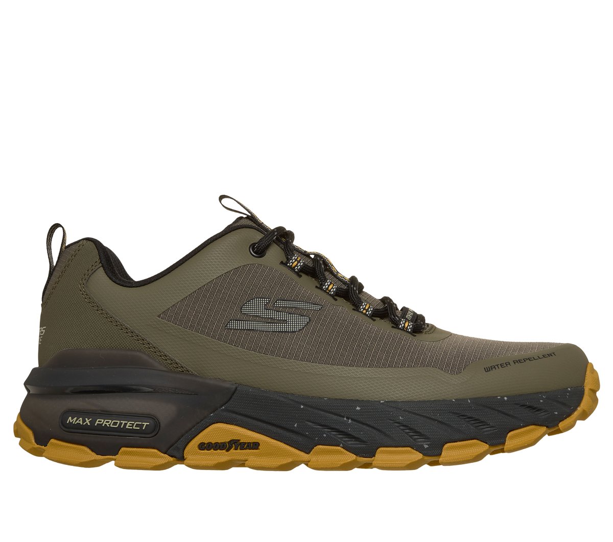 Skechers Max Protect - Promote Track en Oliva, talla 39.5