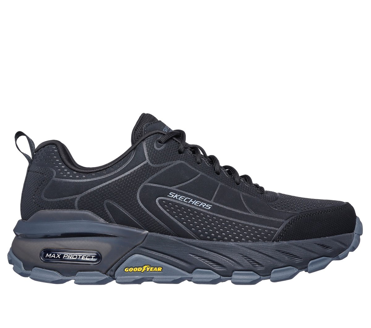 Skechers Max Protect - Irongaurd en Negro/Marengo, talla 42