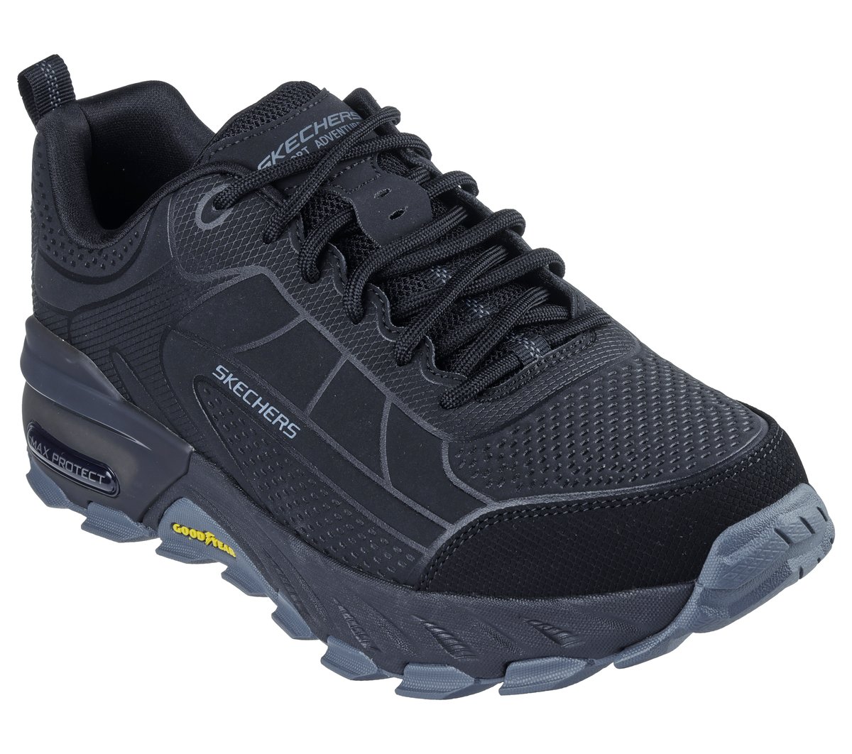 Skechers Max Protect - Irongaurd Chaussures Moyen Width en Noir/Gris Anthracite