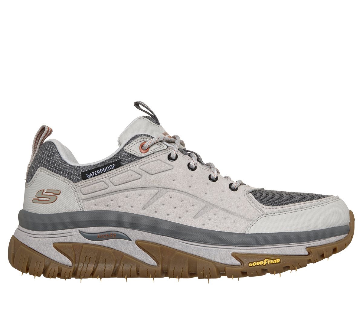 Skechers Waterproof: Arch Fit Road Walker - Vernal Sneaker In Light Grau, GrößE 46-image