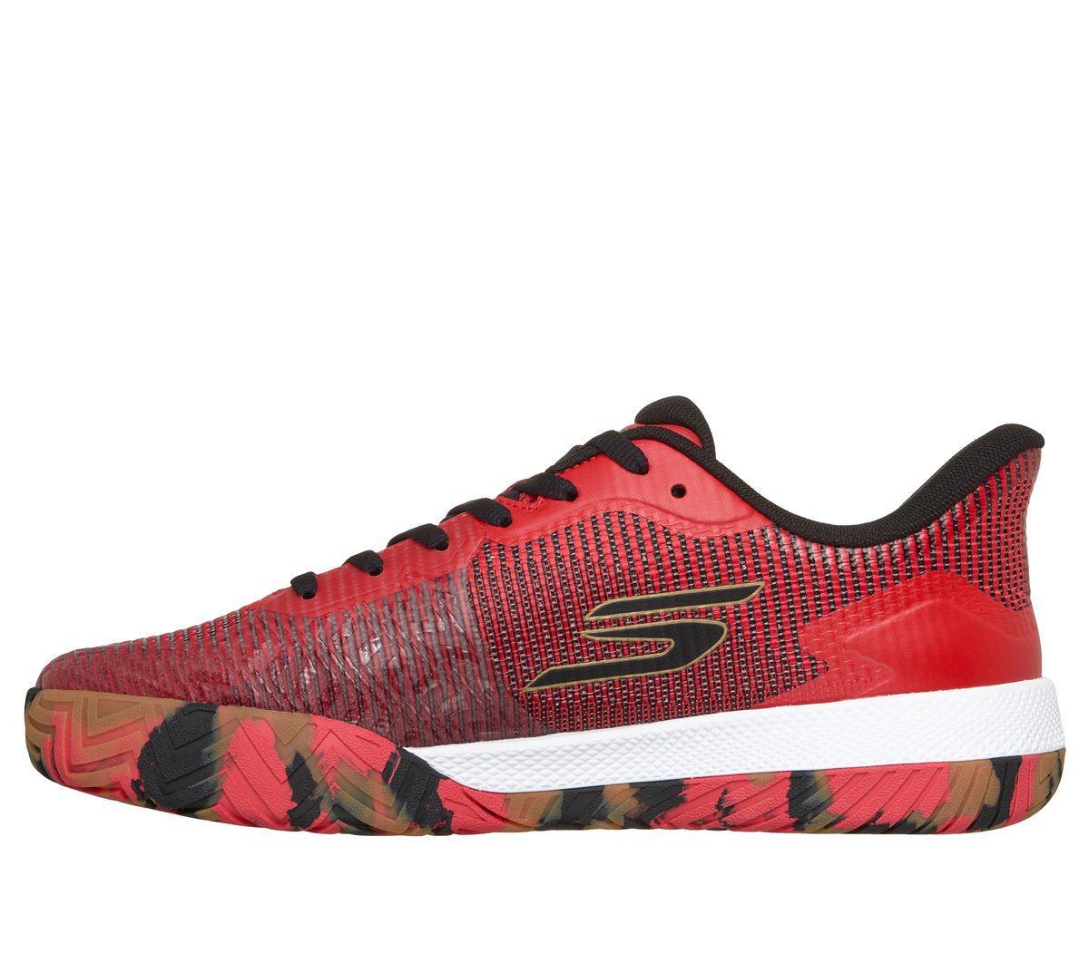 Skechers Viper Court Pro 2.0 - Pickleball Moyen Width en Rouge/Noir, Arch Fit