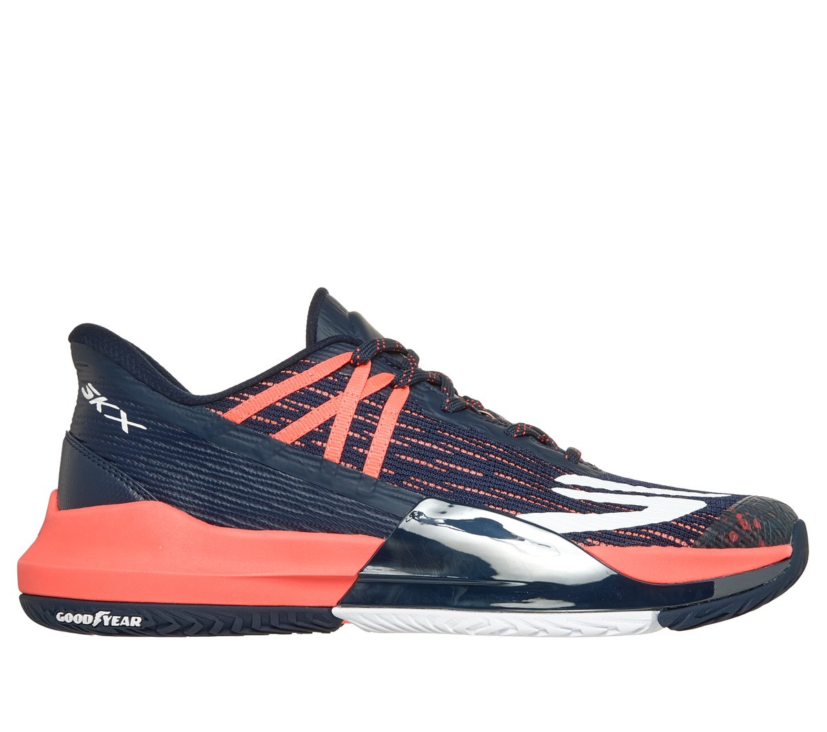 Skechers Slip-ins: Tennis Baseline Bully en Navy/Coral, talla 45