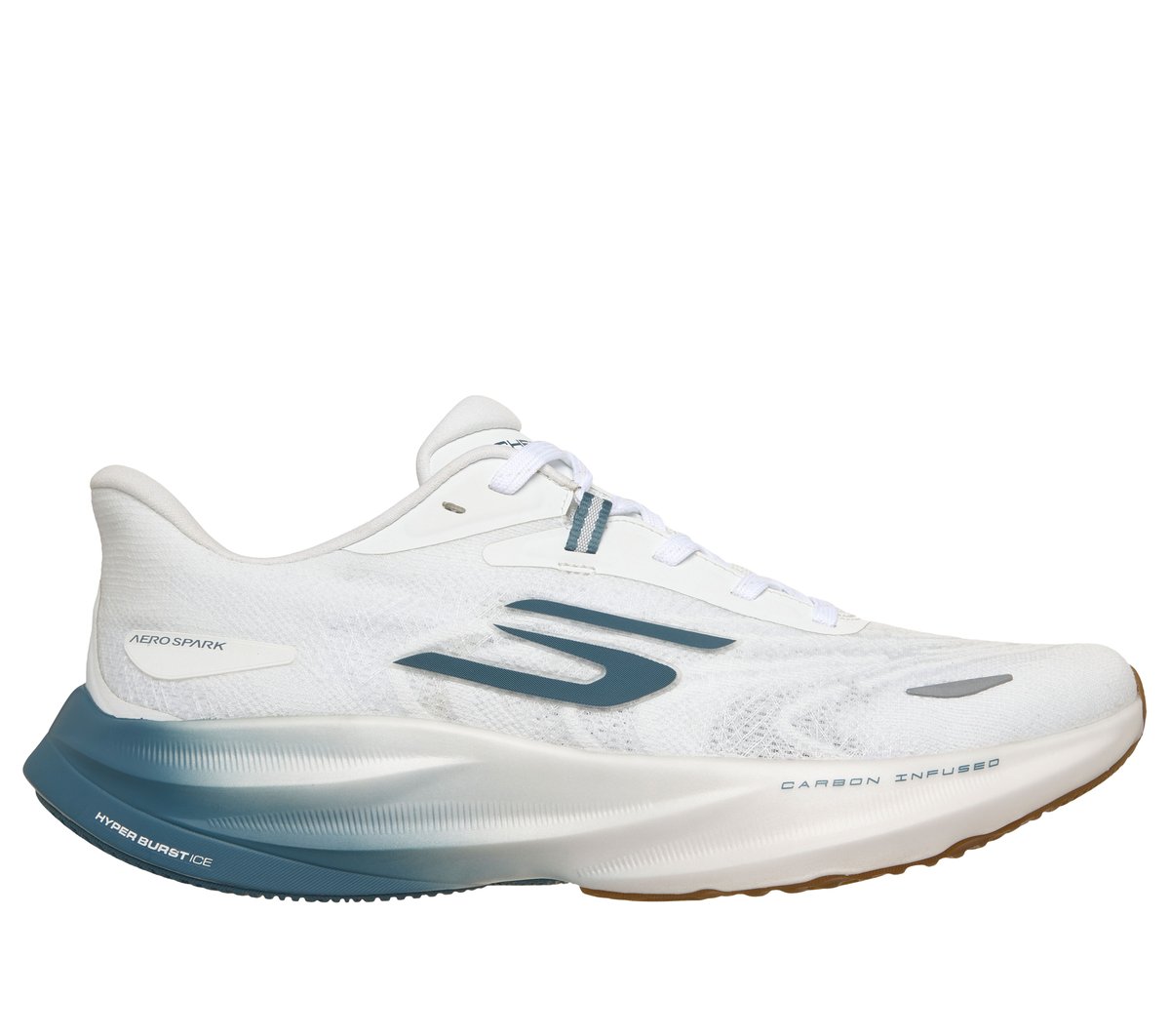 Skechers Aero Spark en Blanco/Azul, talla 40, Vegan
