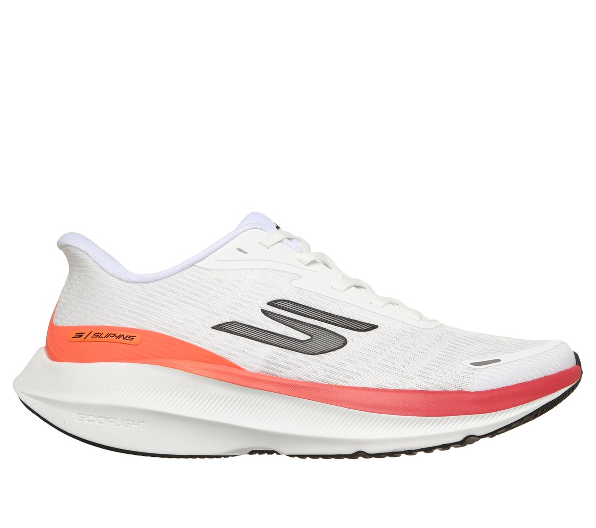 Skechers Slip-ins: Aero Pulse en White/Black/Orange, talla 42, Vegan