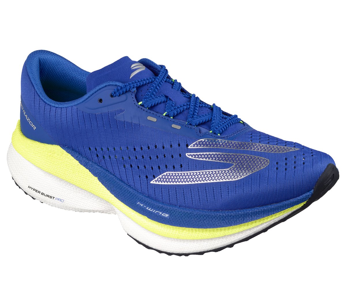 Skechers Aero Razor Moyen Width en RoyalJaune Vegan Lavable en machine Arch Fit Hyper Burst - vue 6