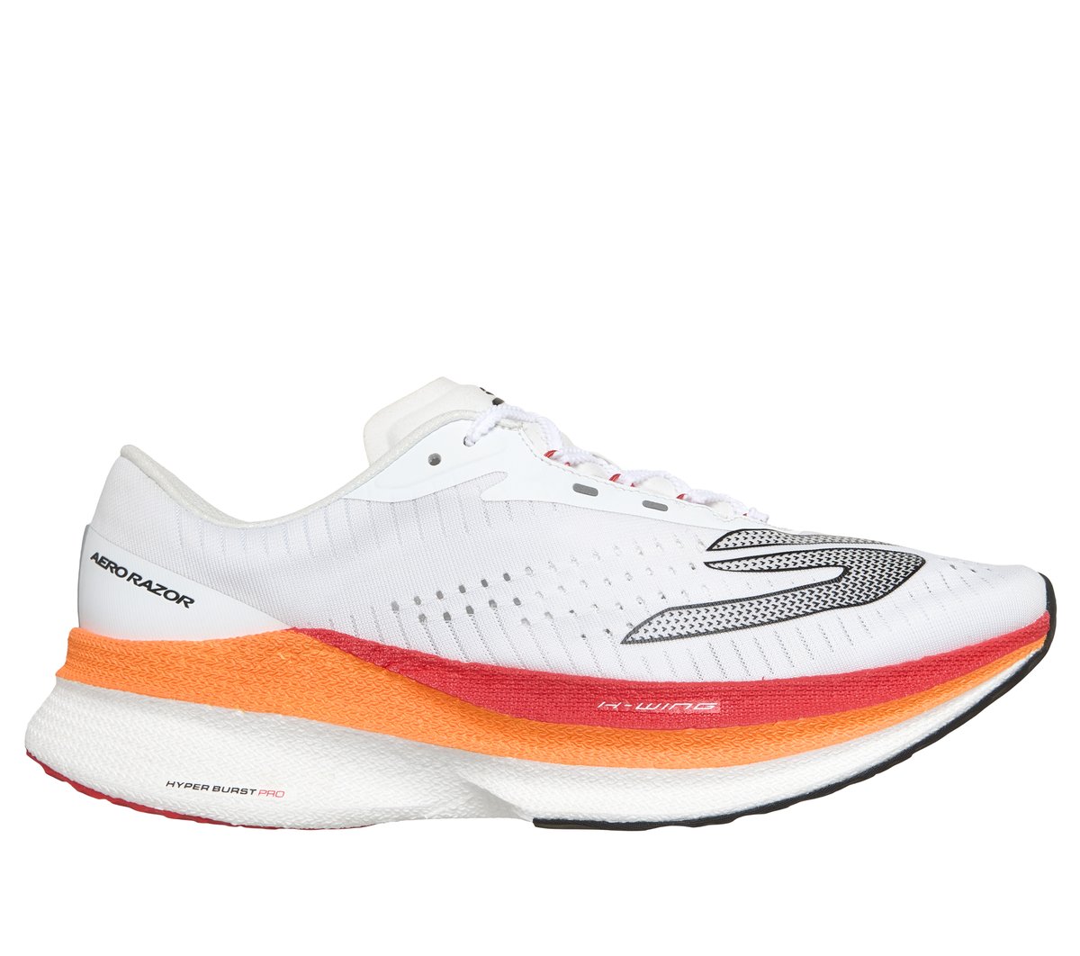 Skechers Aero Razor Sneaker Cm Wit/Zwart/Oranje, Maat 42, Vegan, Arch Fit , Hyper Burst-image