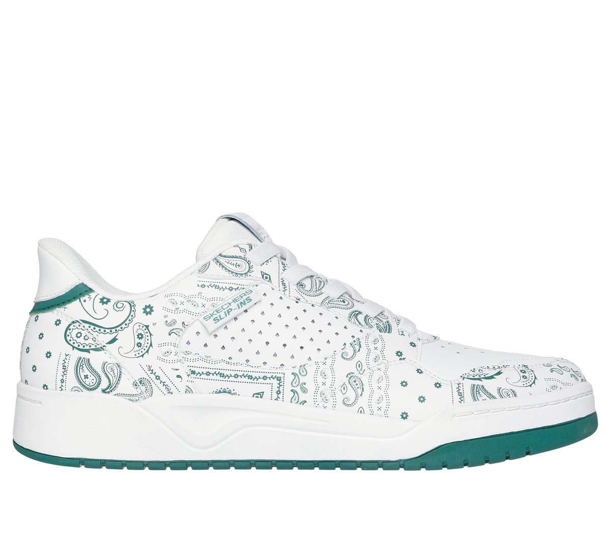 Skechers Men's Slip-ins Snoop Dogg: Koopa - Volley Dogg Sneaker in White/Green - 251065