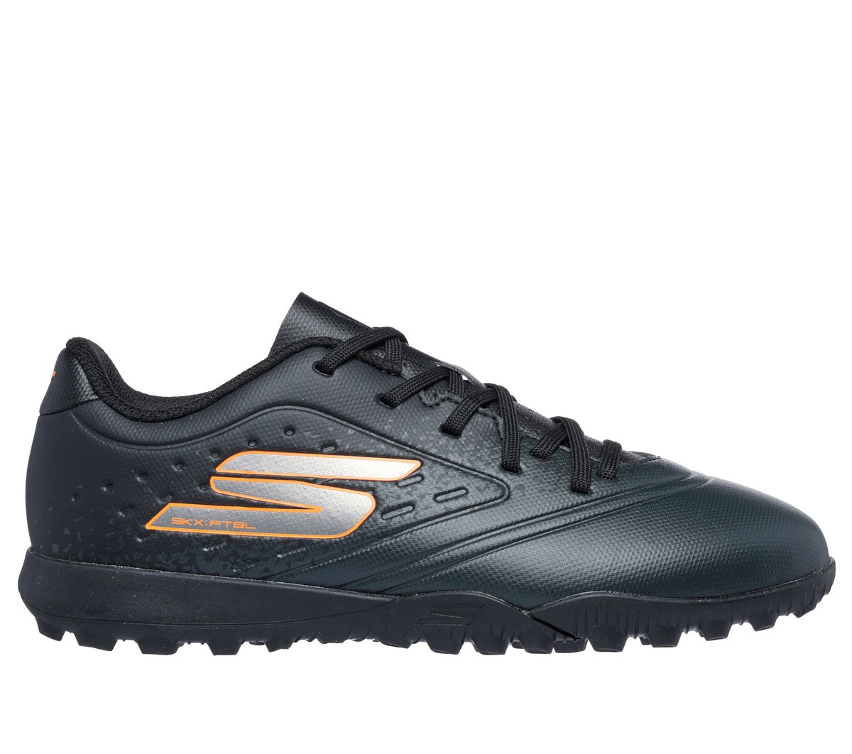 Skechers niño Razor 1.5 Jr Youth TF en Negro/Naranja, talla 35.5