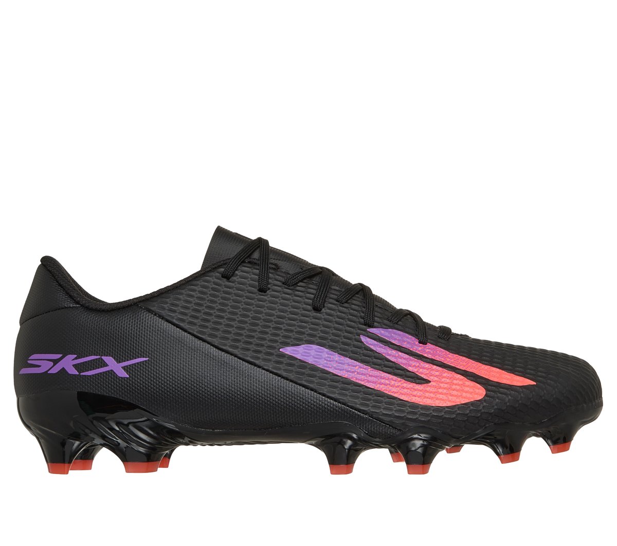 Skechers Men's Black,Purple Skx_2 Academy Fg Shoes In Black/Purple, Size 9.5 | Synthetic