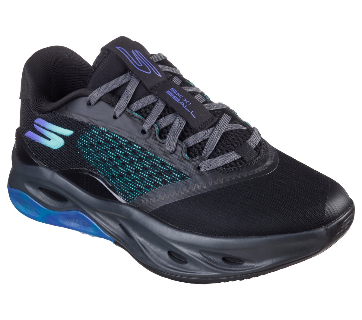 Skechers SKX FLOAT Moyen Width en Noir/Turquoise, Hyper Burst