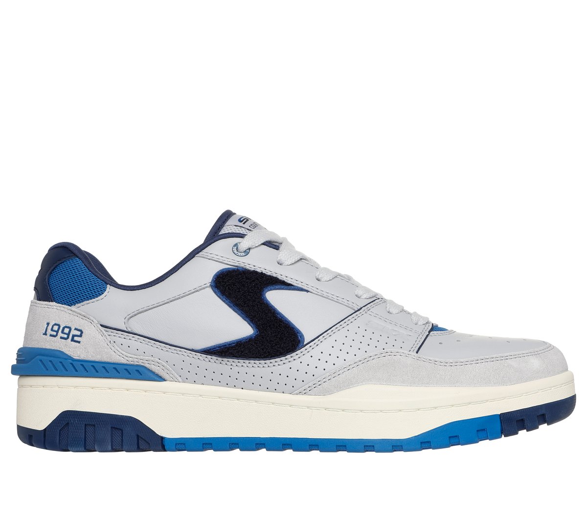 Skechers Skechers Men's S-1992 Sneaker in Gray/Blue | Leather/Textile/Synthetic