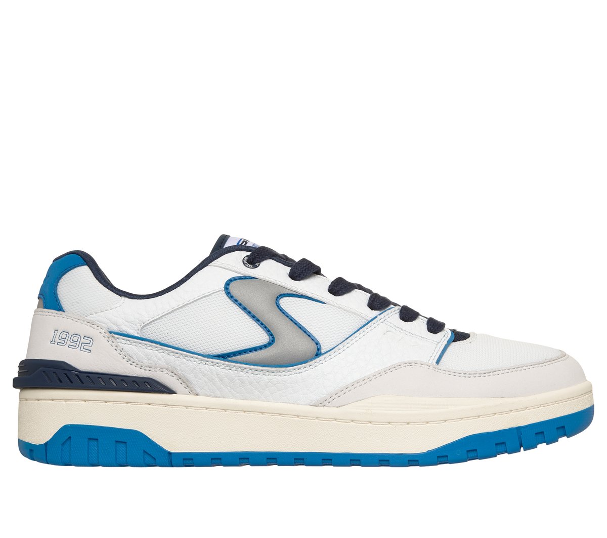 Skechers S-1992 - Flector en Blanco/Azul, talla 48.5