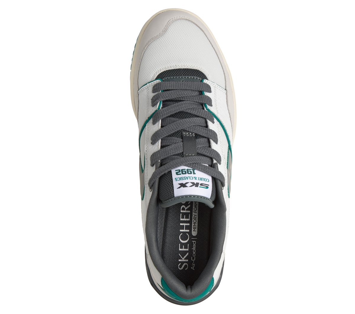 Skechers Uomo S-1992 - Flector Sneaker In Bianco/Verde, Taglia 44 - 2
