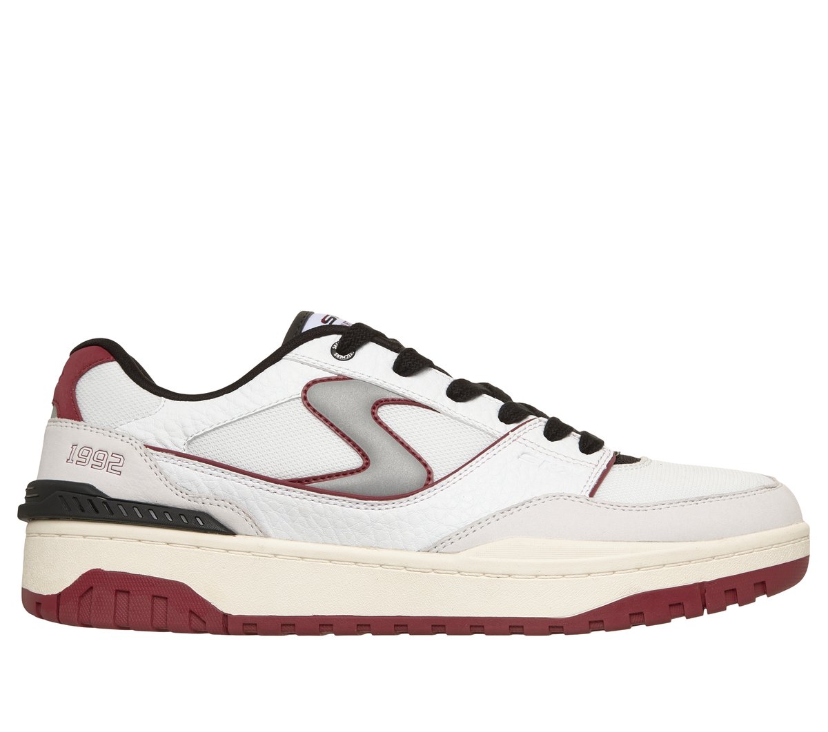Skechers S-1992 - Flector en Blanco/Rojo, talla 41