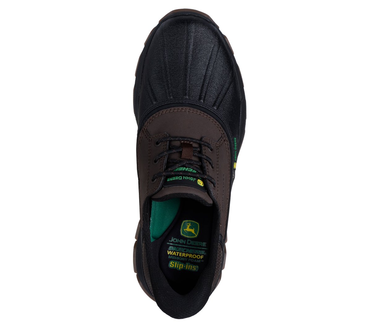 Skechers Slip-ins John Deere Waterproof Relaxed Fit: Respected - Tanzier Chaussures Moyen Width en Chocolat/Noir