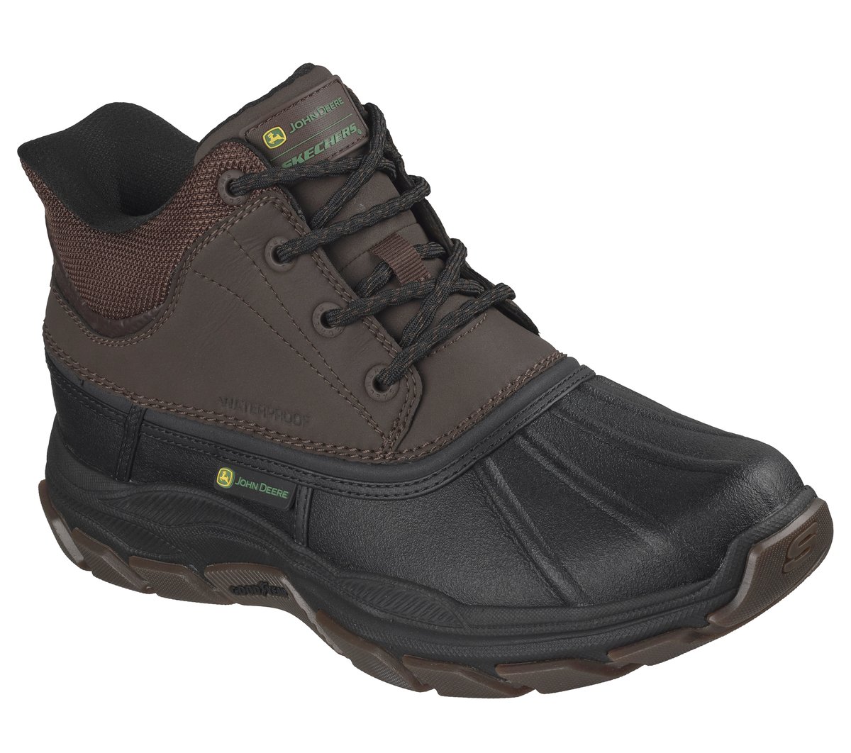 Skechers Slip-ins John Deere Waterproof Relaxed Fit: Respected - Swamper Chaussures Moyen Width en Chocolat/Noir