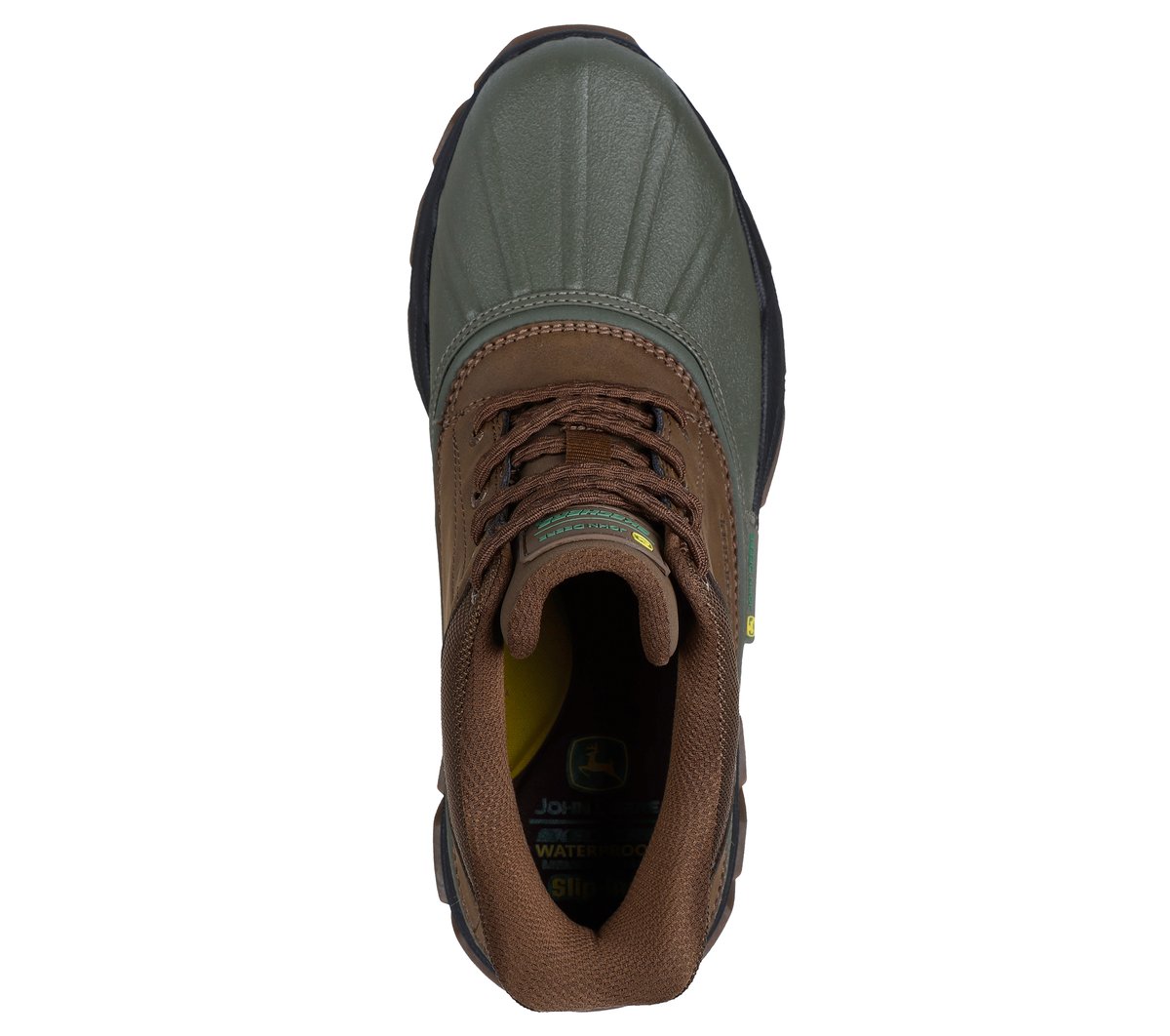 Skechers Slip-ins John Deere Waterproof Relaxed Fit: Respected - Swamper Chaussures Moyen Width en Olive/Brun