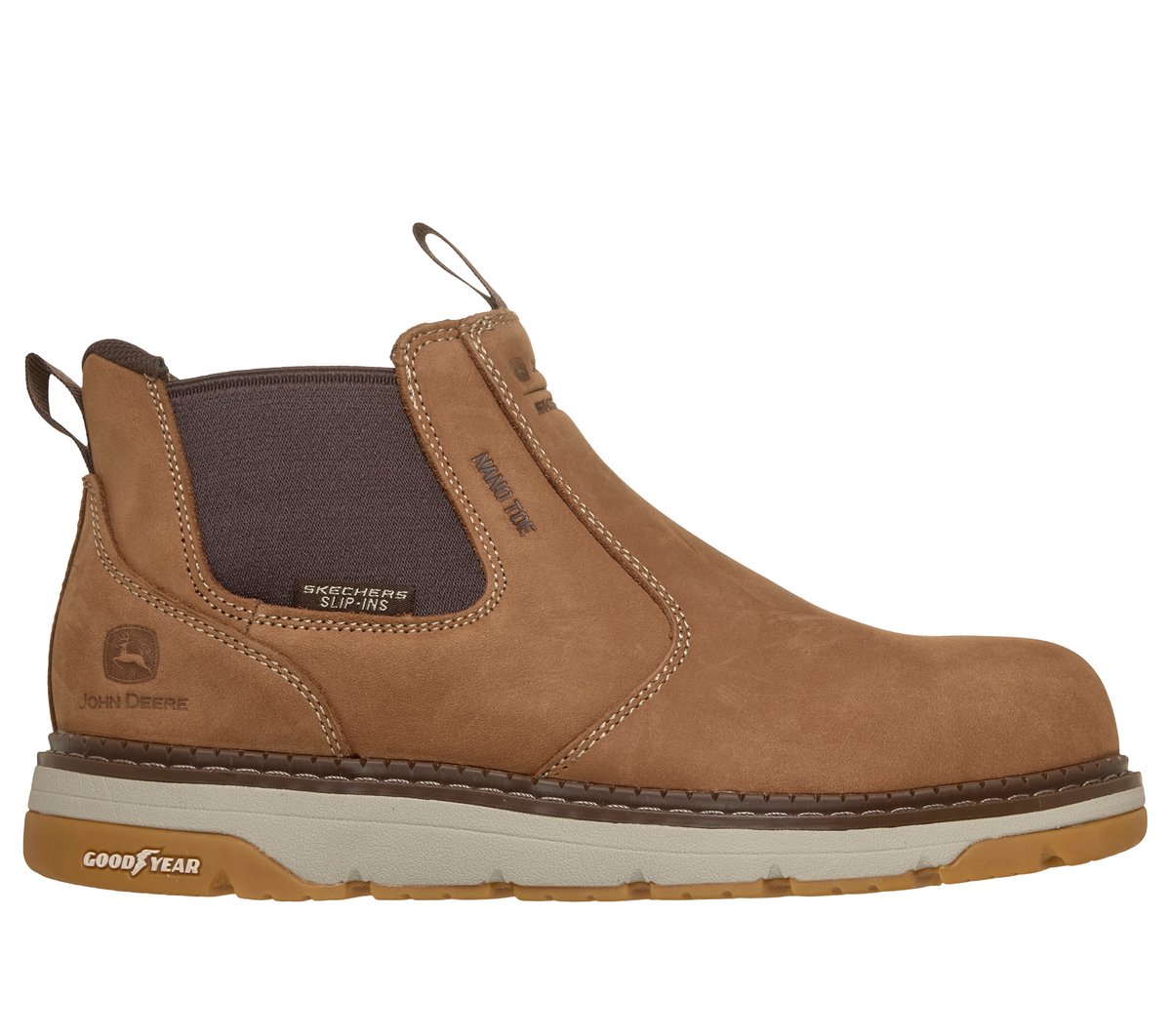 Skechers Men's Slip-ins John Deere: Flex Boot Rangeland - Driftpine Boots | Size 7.5 | Dark Brown | Leather