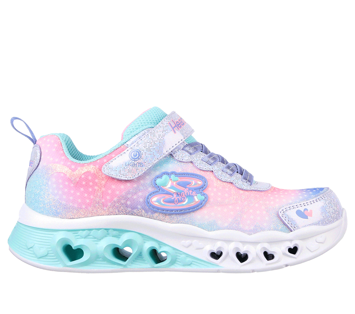 Skechers Mädchen Flutter Heart Lights - Simply Love Sneaker in Violett, Größe 31