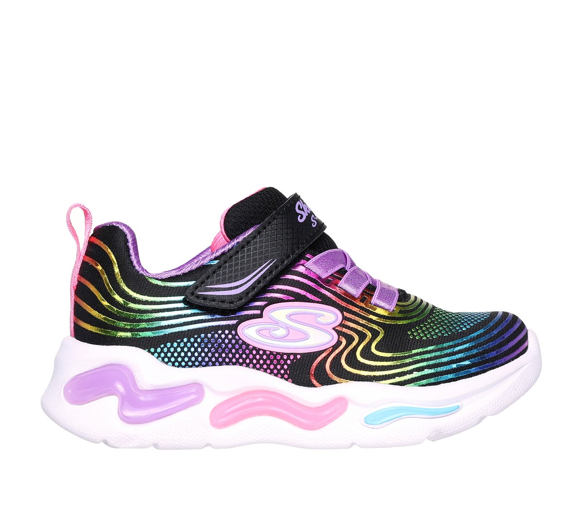 Skechers S Lights: Wavy Beams en Negro, talla 21