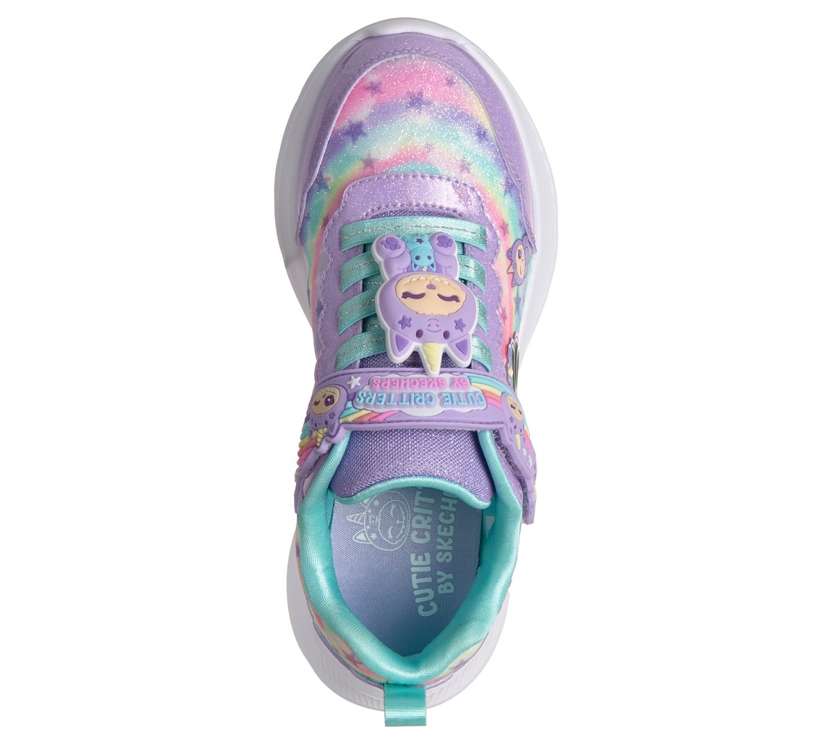 Skechers Baskets pour Fille JUMPSTERS Cutie Critters Textile Lavande synthétique Pointure 2 UK Enfant - vue 10
